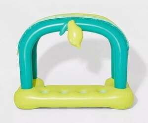 Sun Squad 4ft Inflatable Lemon Cabana Pool Float w/Serving Station & Cupholders